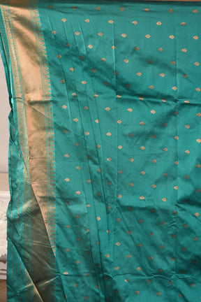 Navy Blue Blended Katan Silk Saree - Keya Seth Exclusive