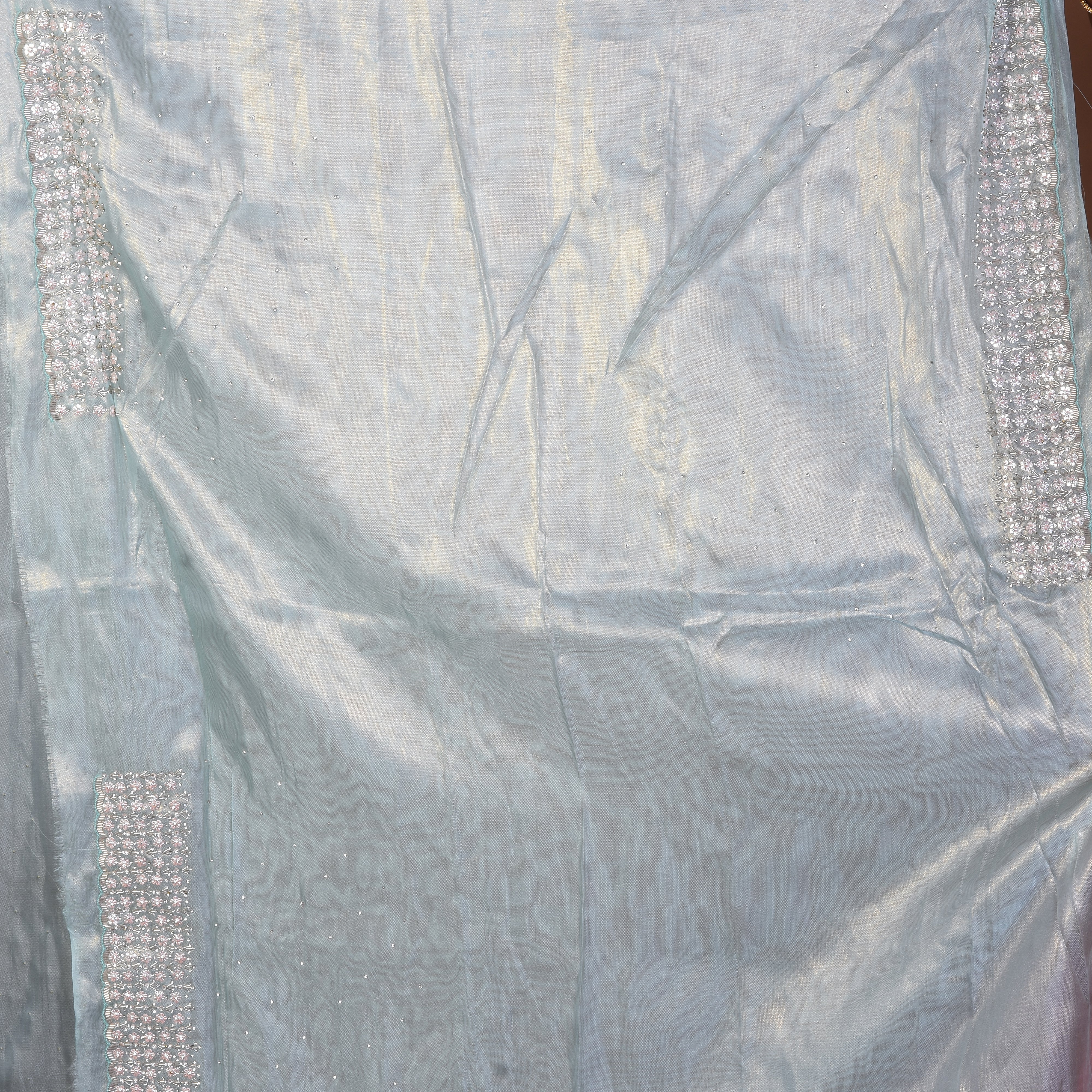 Sea Green Jimmy Choo Saree with Stonework - Keya Seth Exclusive