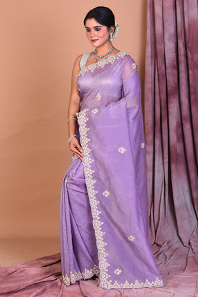 Purple Jimmy Choo Saree with Stonework - Keya Seth Exclusive