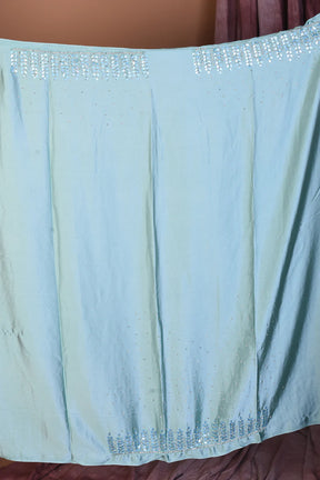 Sky Blue Jimmy Choo Saree with Stonework - Keya Seth Exclusive