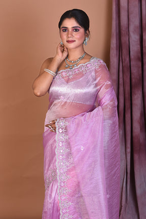 Pink Jimmy Choo Saree with Stonework - Keya Seth Exclusive