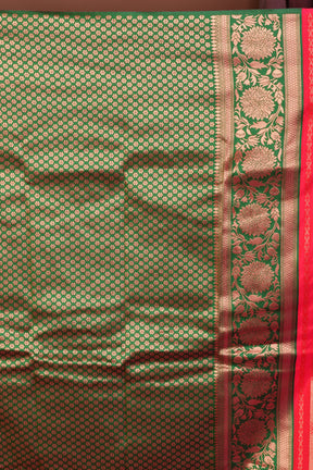 Designer Rani Art Silk Saree with Green Borders - Keya Seth Exclusive