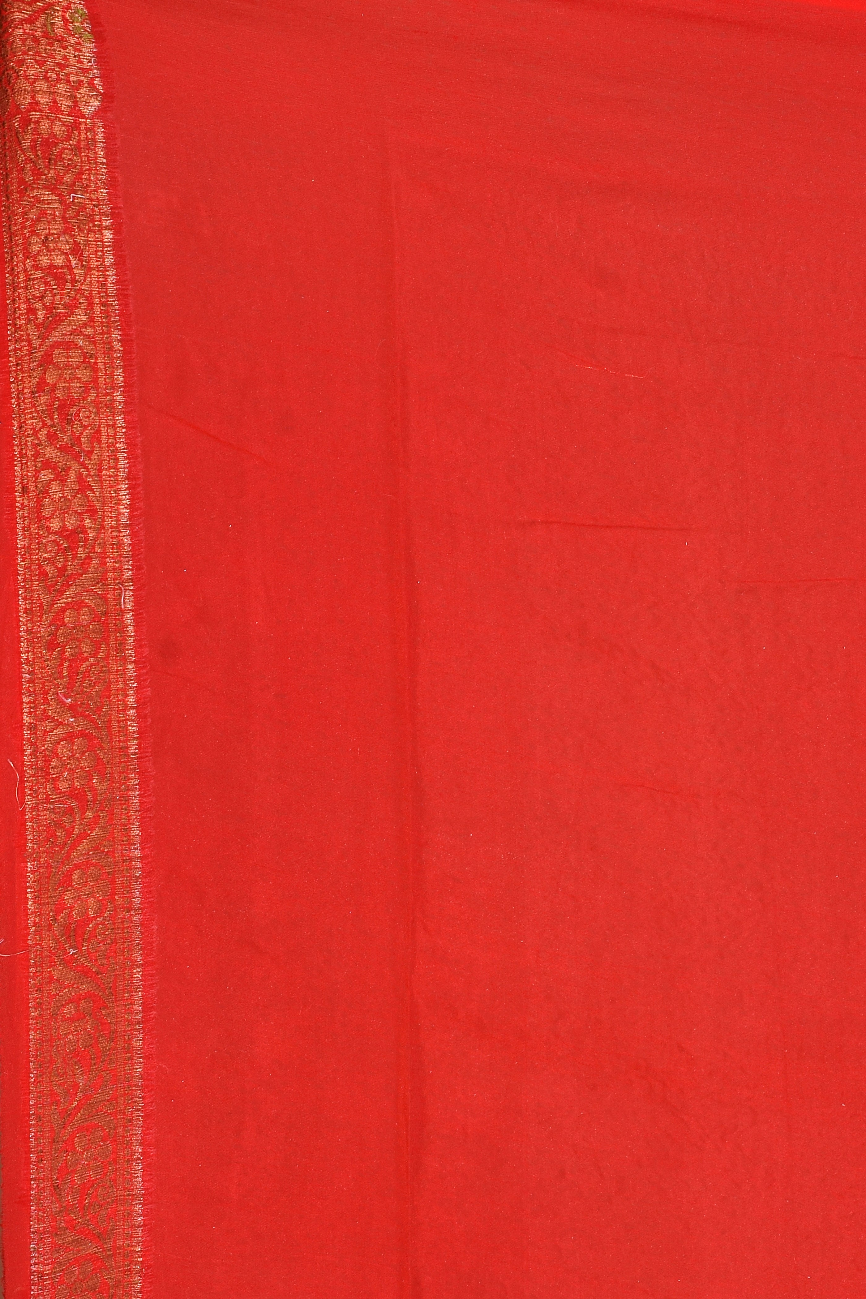 Red Pure Khaddi Georgette Saree - Keya Seth Exclusive