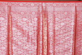 Red Blended Katan Saree with Golden Zari - Keya Seth Exclusive