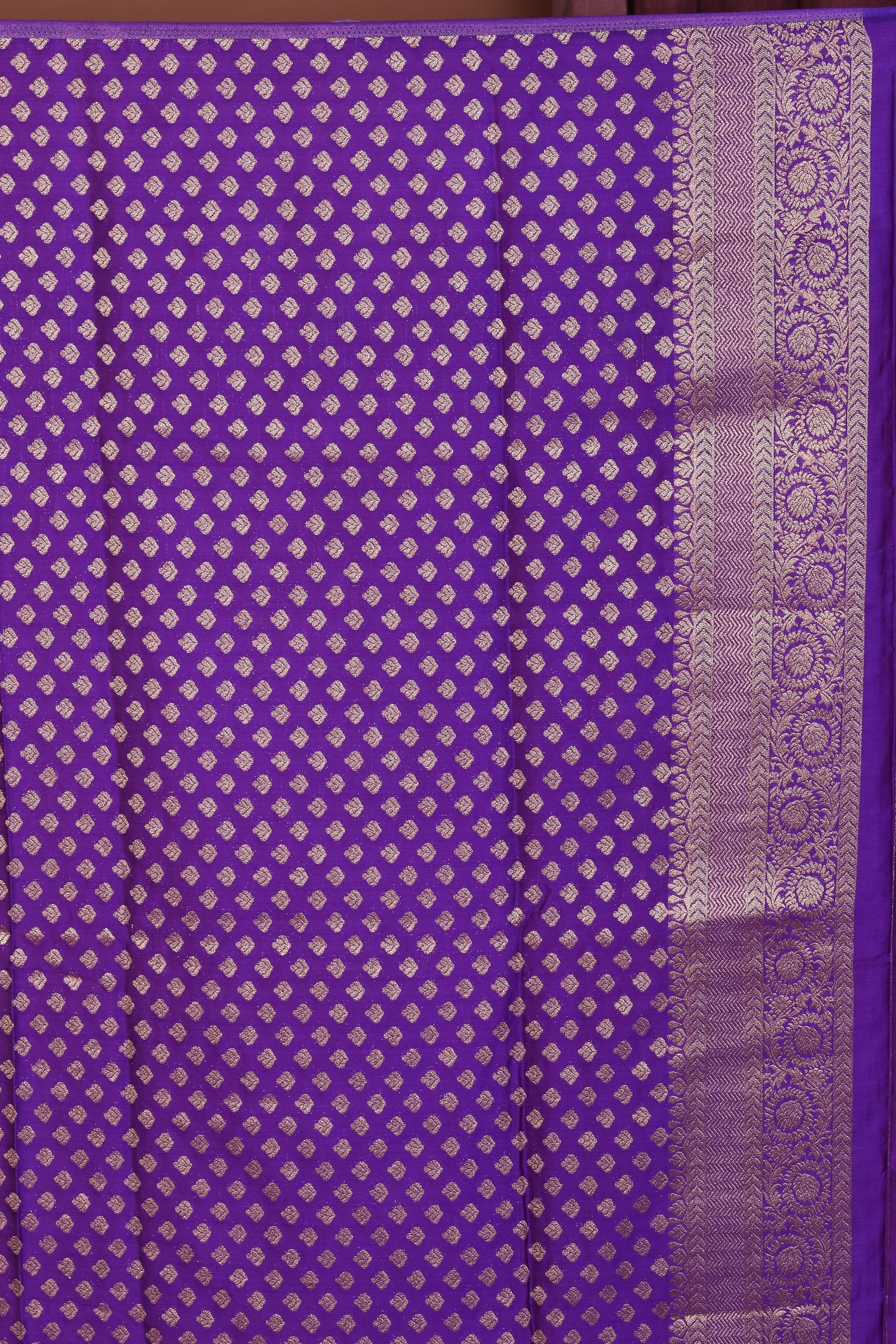 Designer Red Blended Silk Saree with Violet Borders - Keya Seth Exclusive