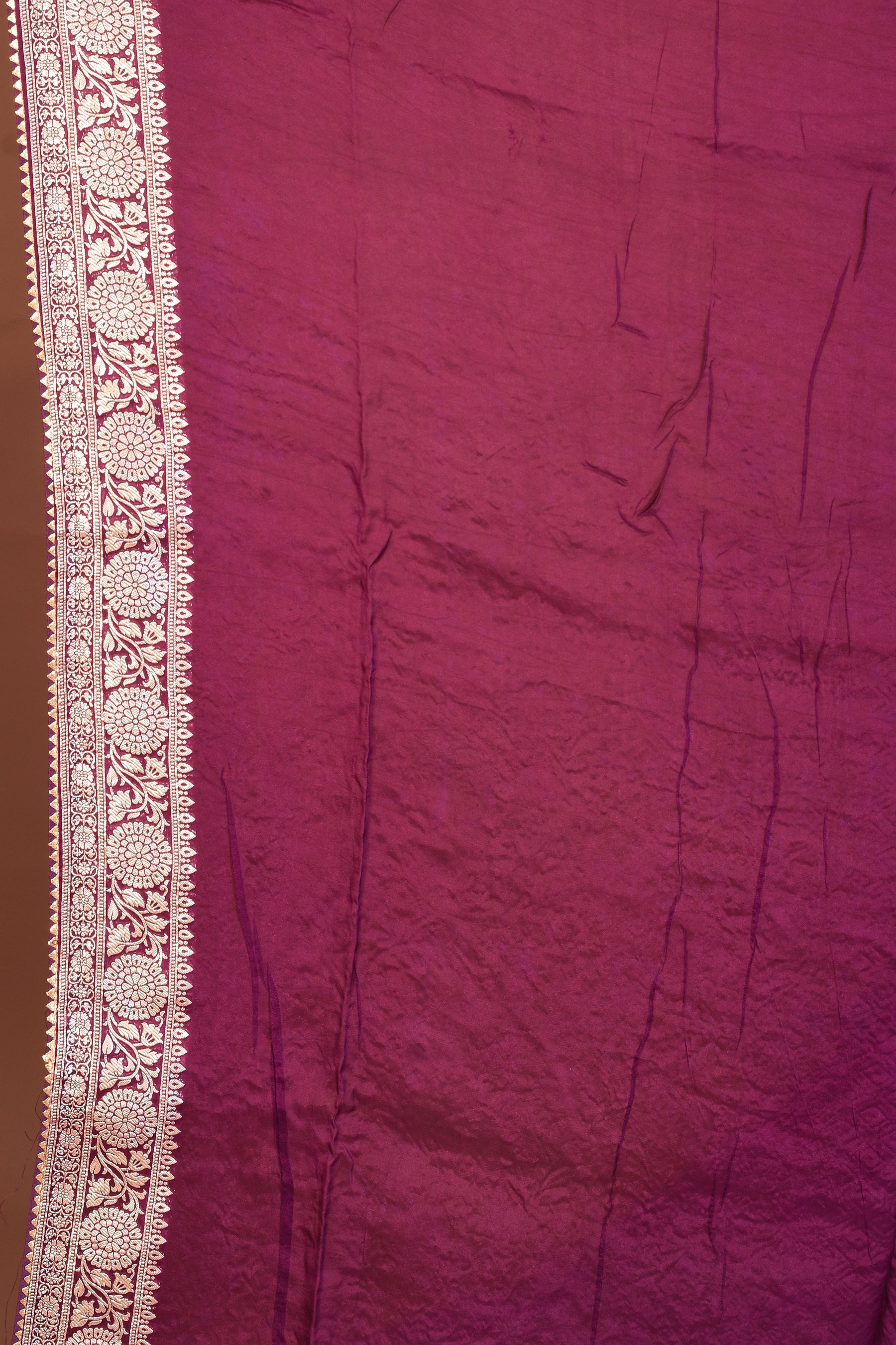 Wine Blended Georgette Saree with Floral Work - Keya Seth Exclusive