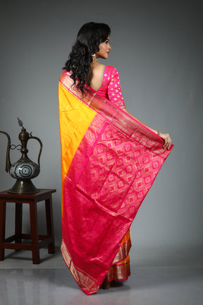 Yellow Pure Kanjivaram Silk Saree