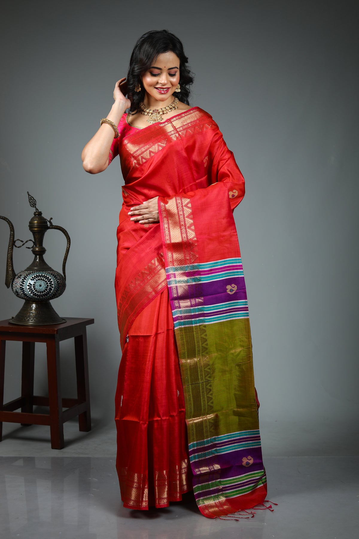 Maroon Kalashetra Saree