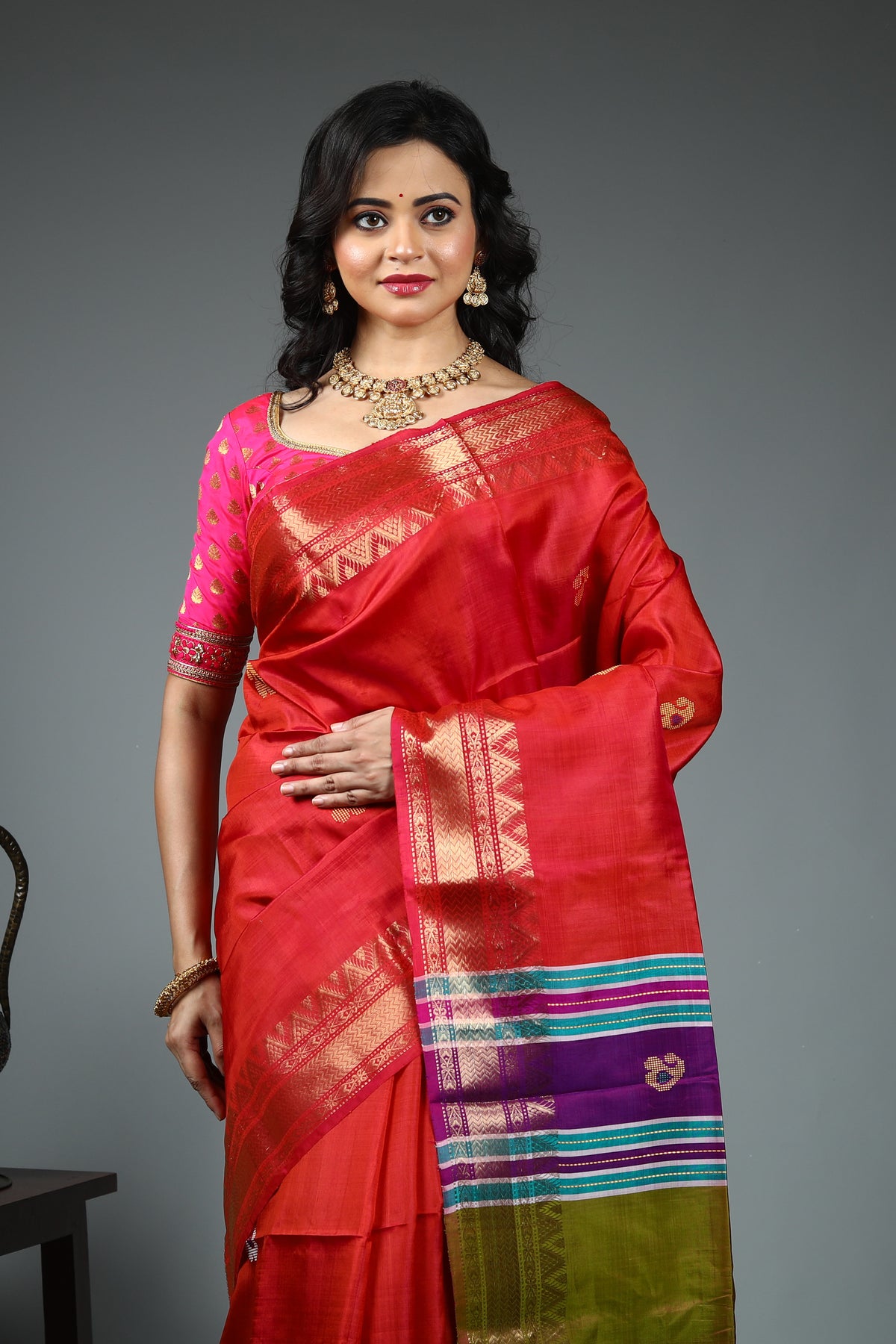 Maroon Kalashetra Saree