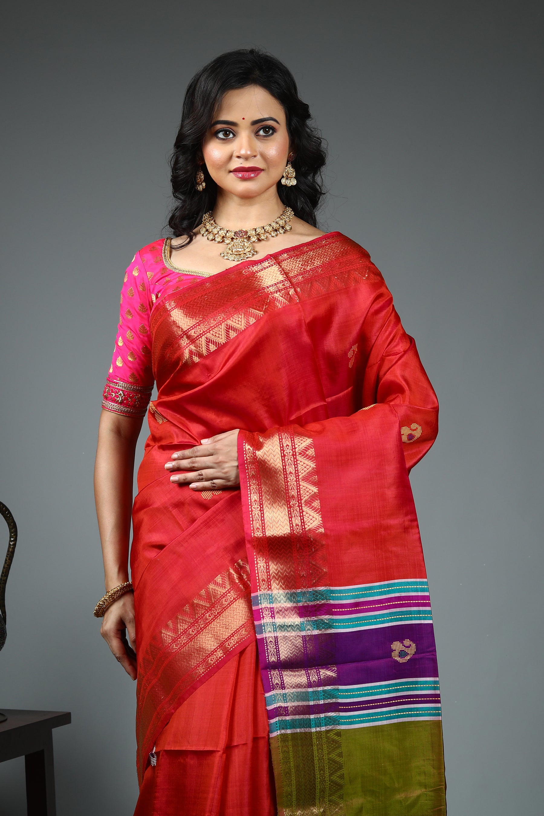 Maroon Kalashetra Saree