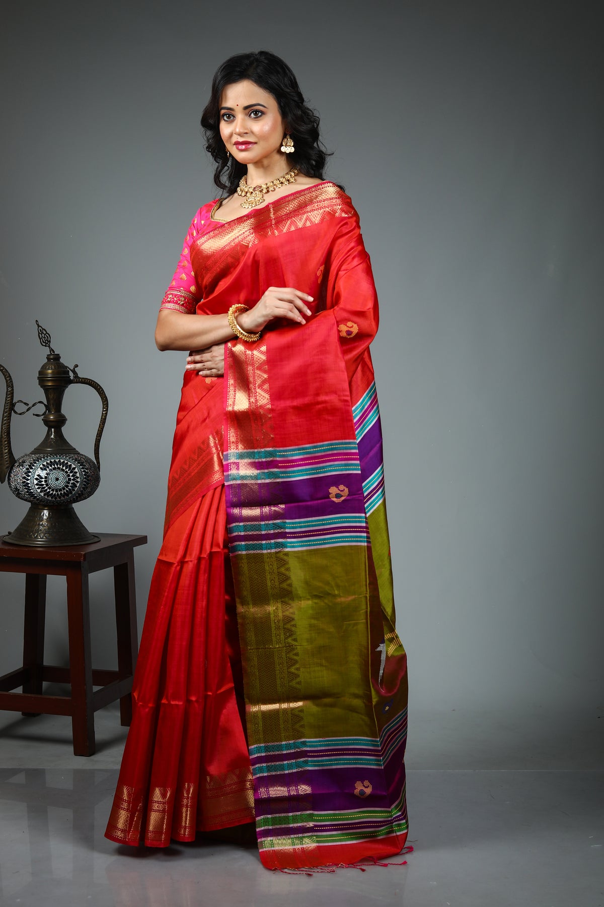 Maroon Kalashetra Saree