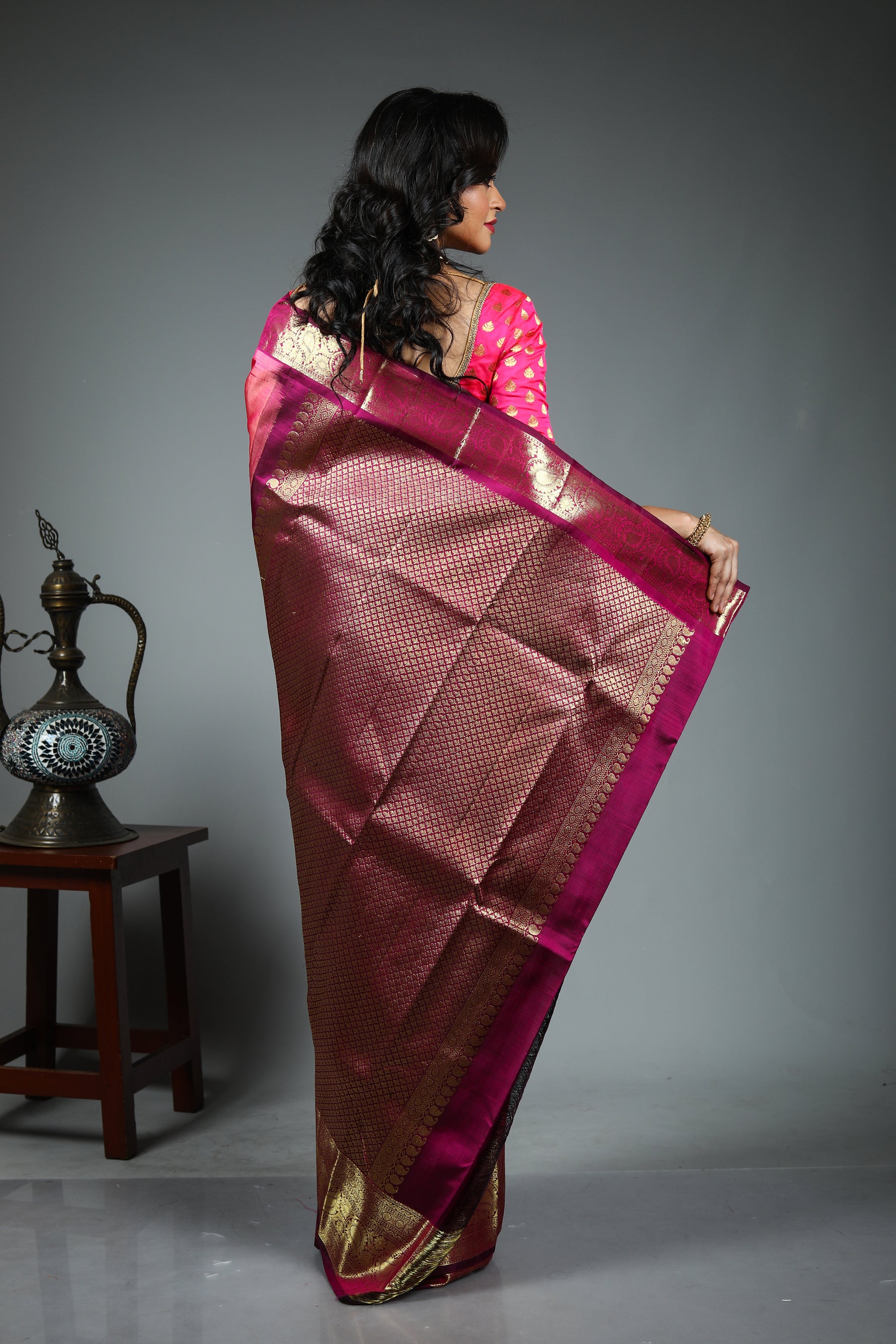 Pink Pure Kanjivaram Silk Saree