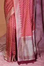 Load image into Gallery viewer, Peach Blended Silk Saree with Zari Work - Keya Seth Exclusive
