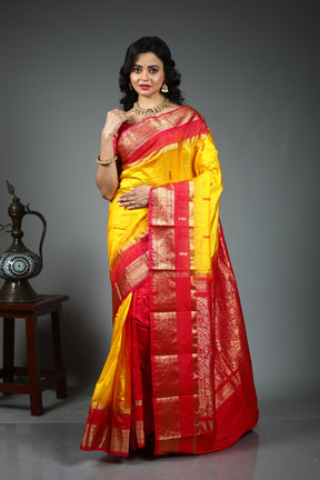 Yellow Pure Kanjivaram Saree