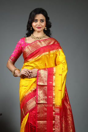 Yellow Pure Kanjivaram Saree