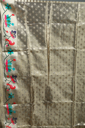 Golden Blended Tissue Saree