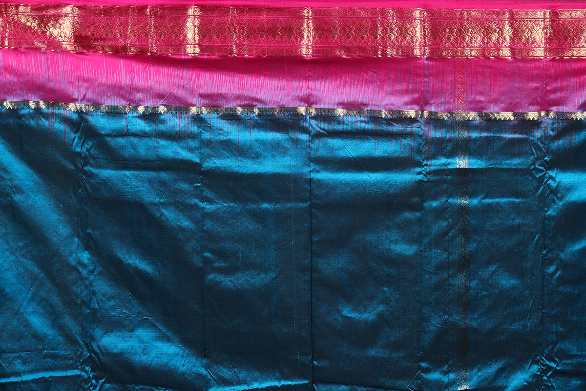 Blue Pure Kanjivaram Silk Saree