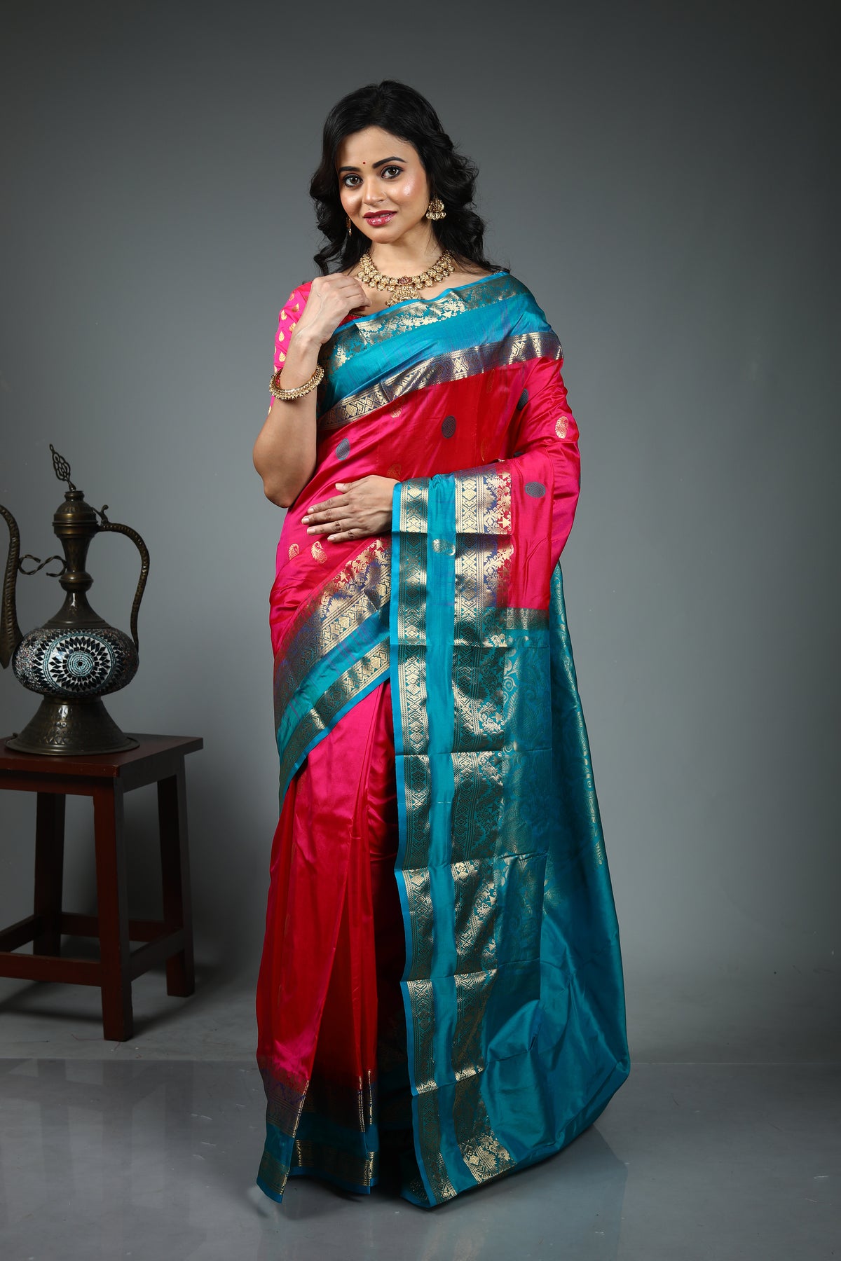 Pink Pure Kanjivaram Silk Saree