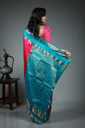 Pink Pure Kanjivaram Silk Saree