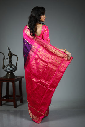 Purple Pure Kanjivaram Silk Saree