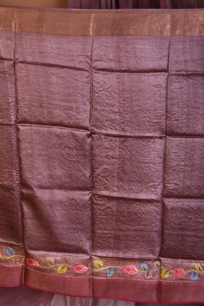 Brown Pure Tussar Saree - Keya Seth Exclusive
