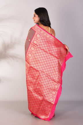 Dual Tone Purple Blended Katan Silk Saree - Keya Seth Exclusive