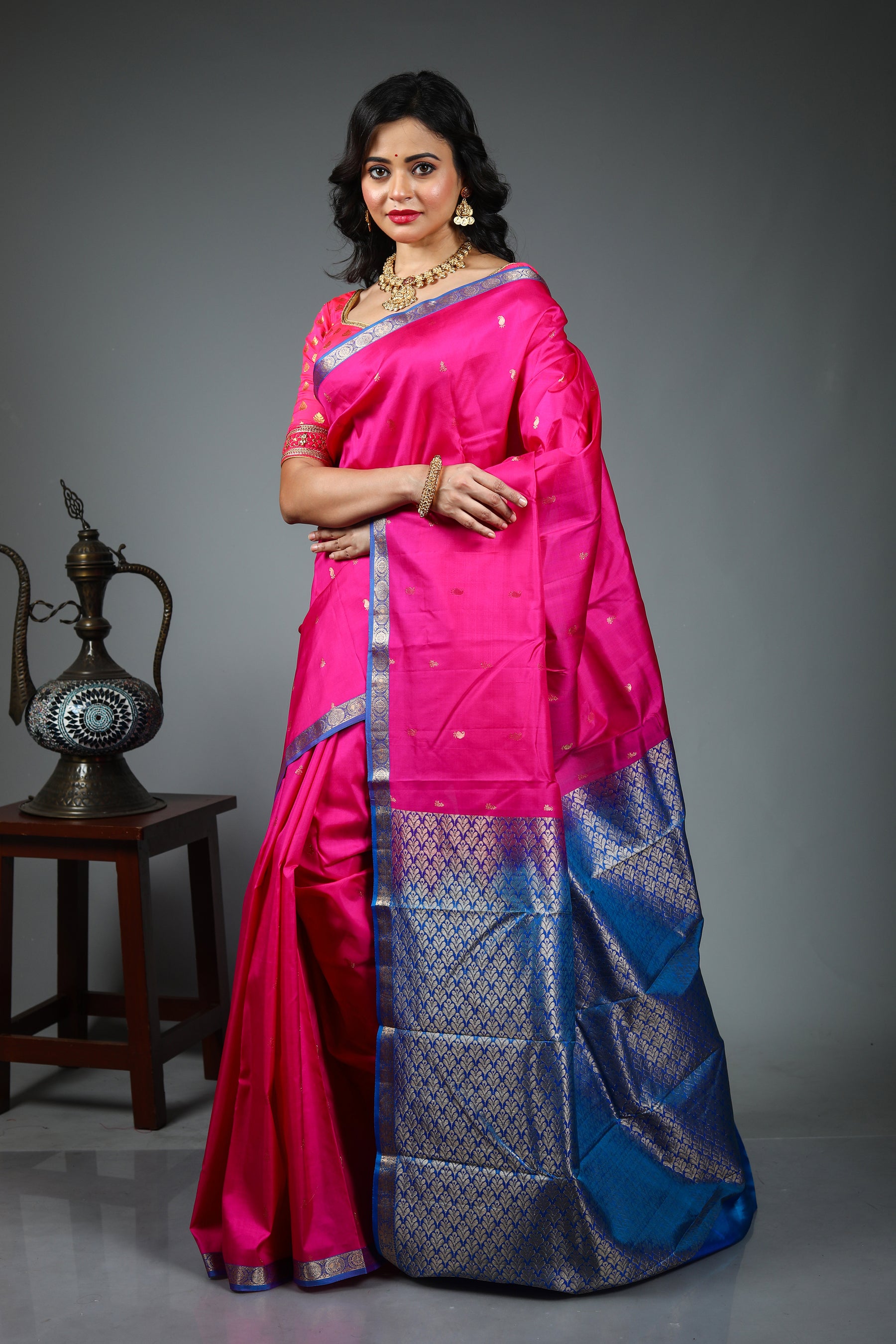 Pink Pure Kanjivaram Silk Saree