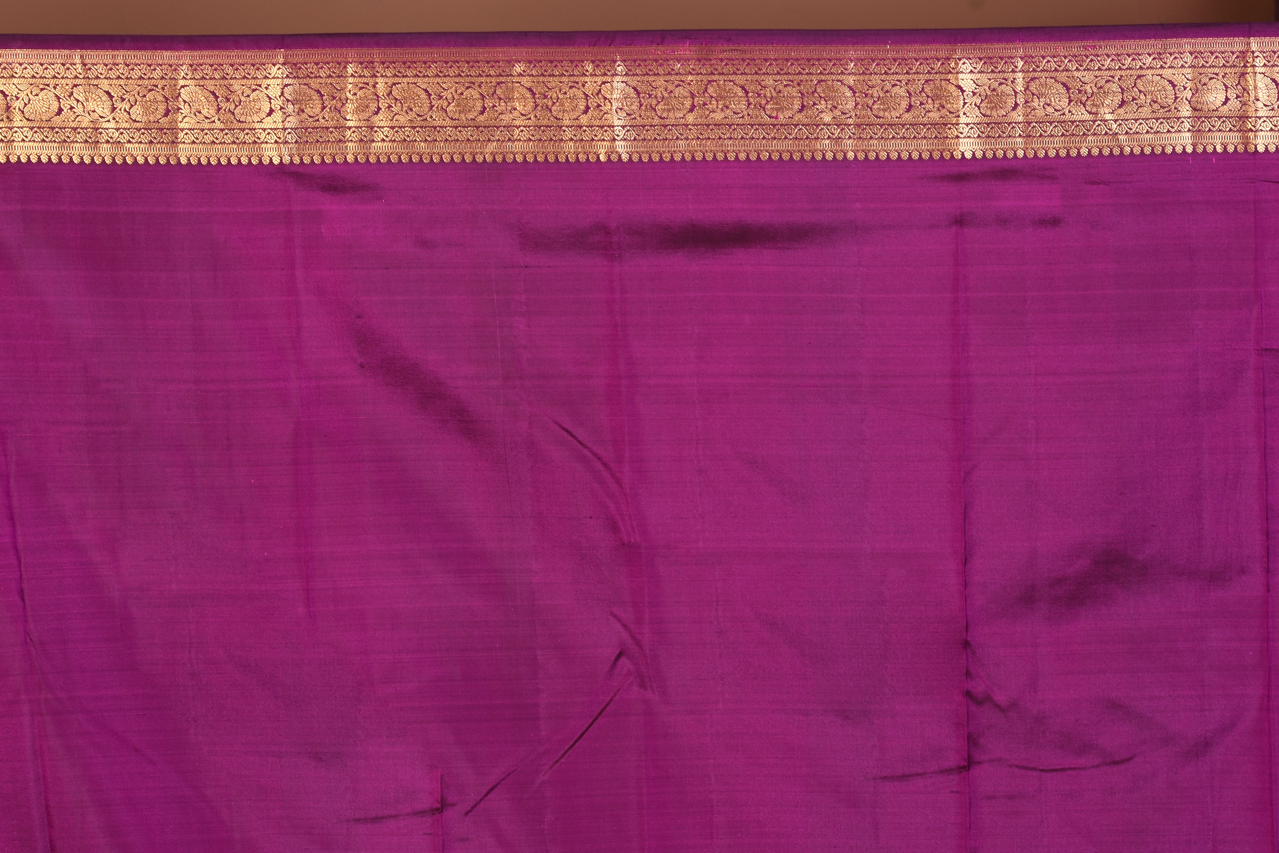 Magenta Pure Kanjivaram Saree with Golden Zari - Keya Seth Exclusive