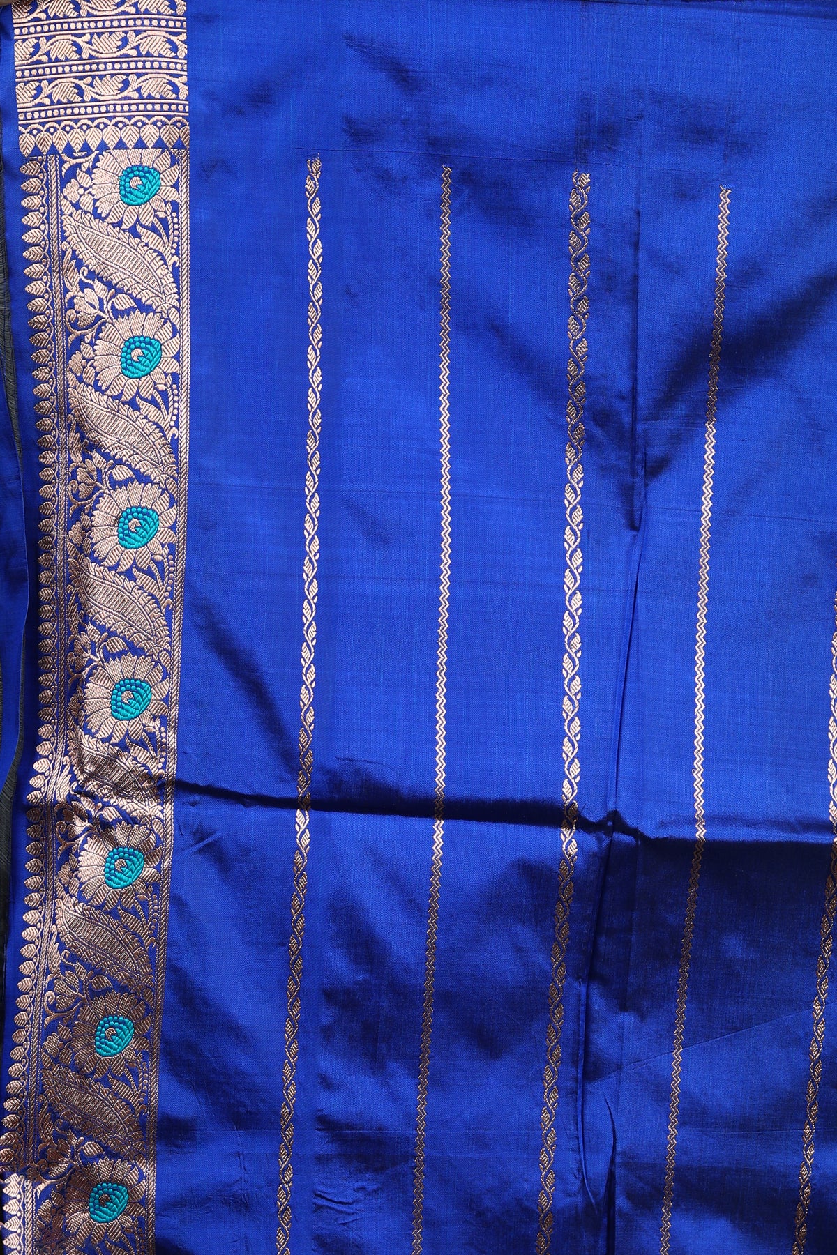 Royal Blue Pure Katan Silk Saree