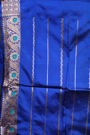 Royal Blue Pure Katan Silk Saree