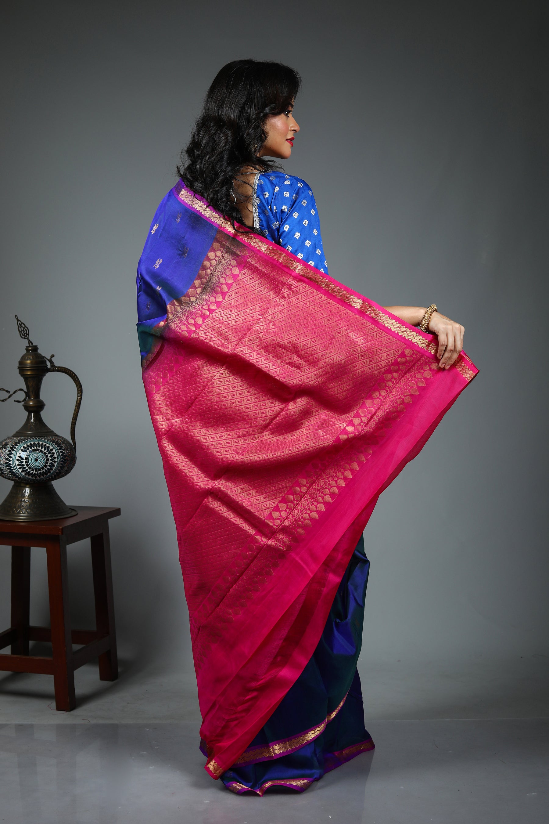Royal Blue Pure Kanjivaram Silk Saree