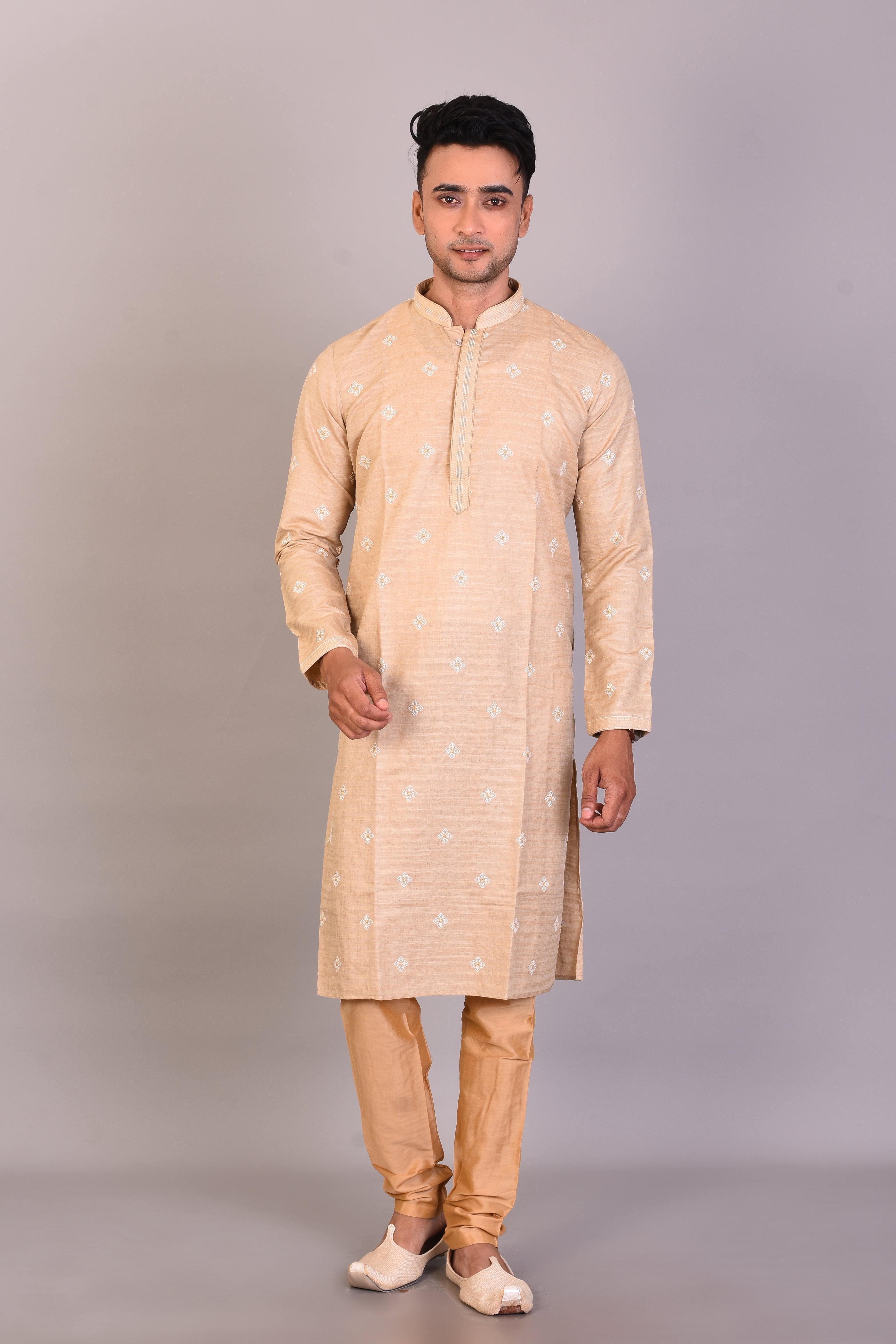 Long Tussar Silk Kurta with Full Sleeves - Keya Seth Exclusive
