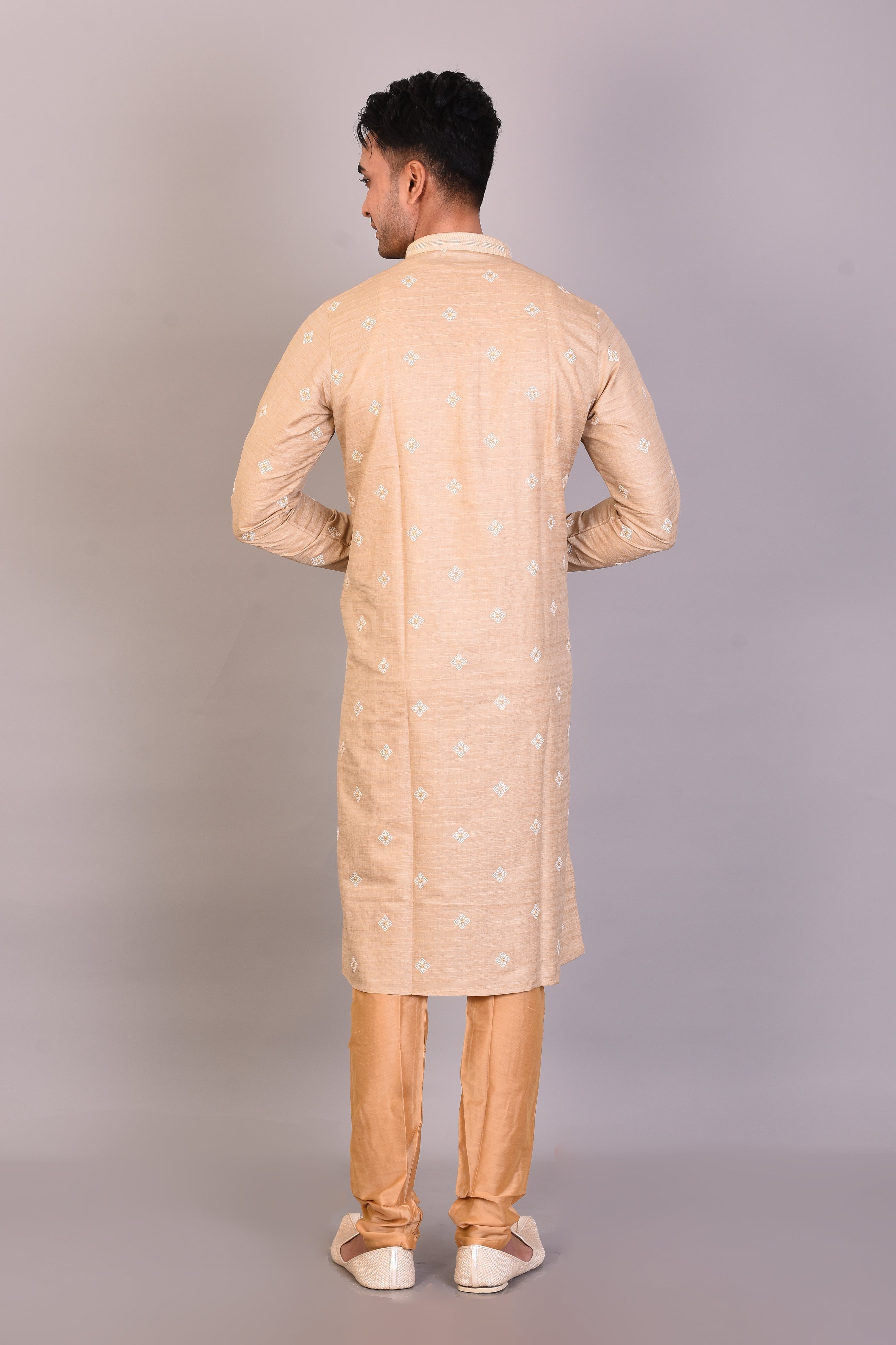 Long Tussar Silk Kurta with Full Sleeves - Keya Seth Exclusive