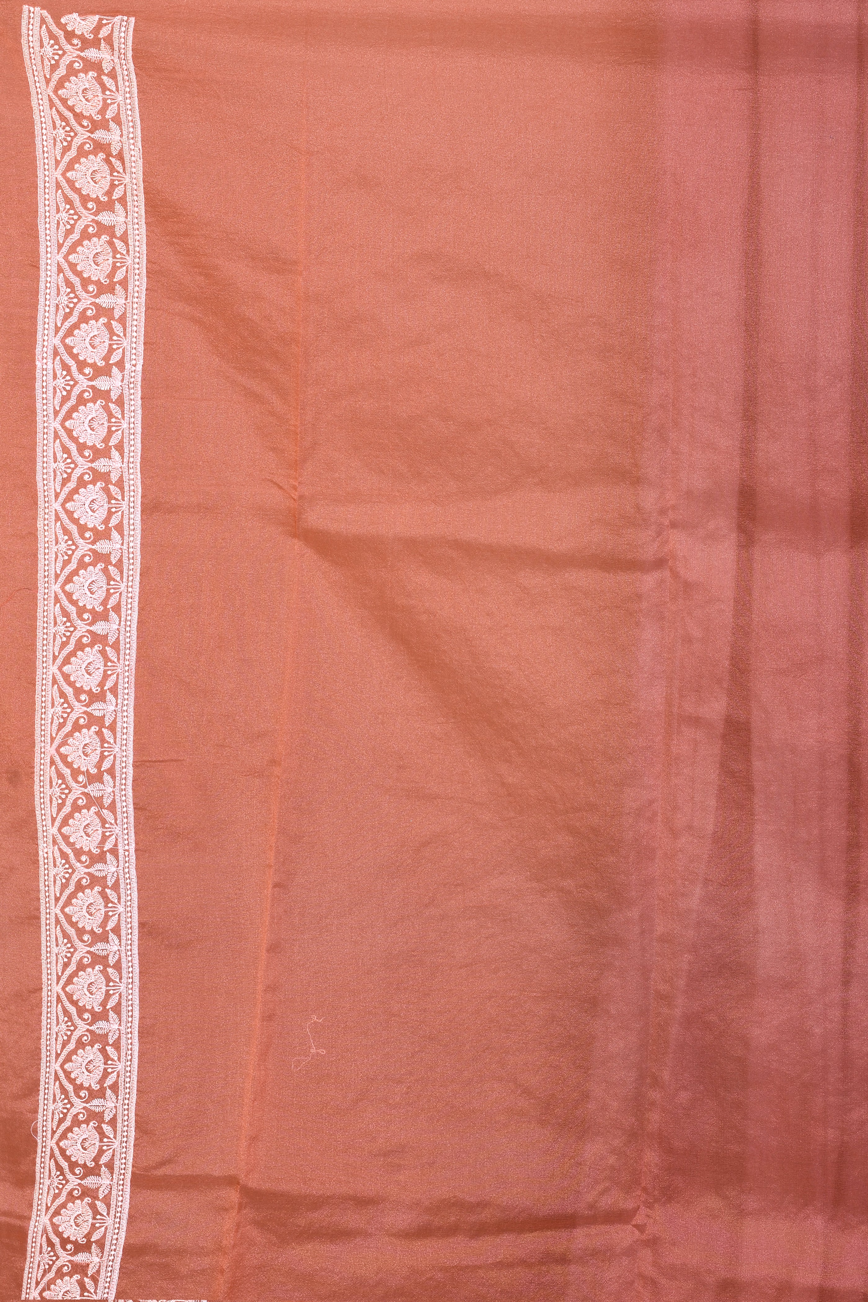 Orange Blended Organza Saree with Threadwork - Keya Seth Exclusive