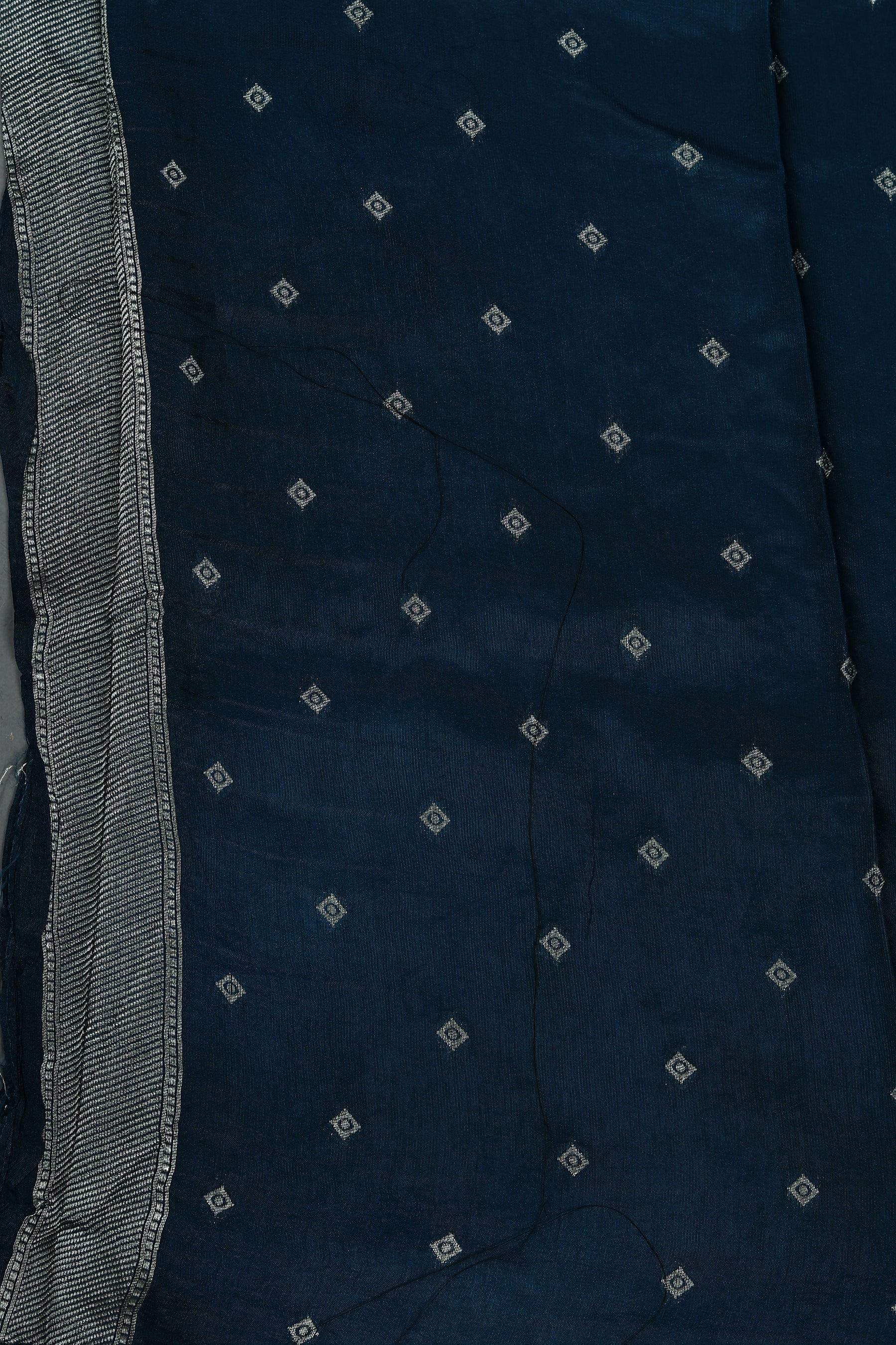 Blue Blended Silk Saree
