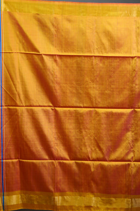 Blue Pure Checkered Kanjivaram Silk Saree