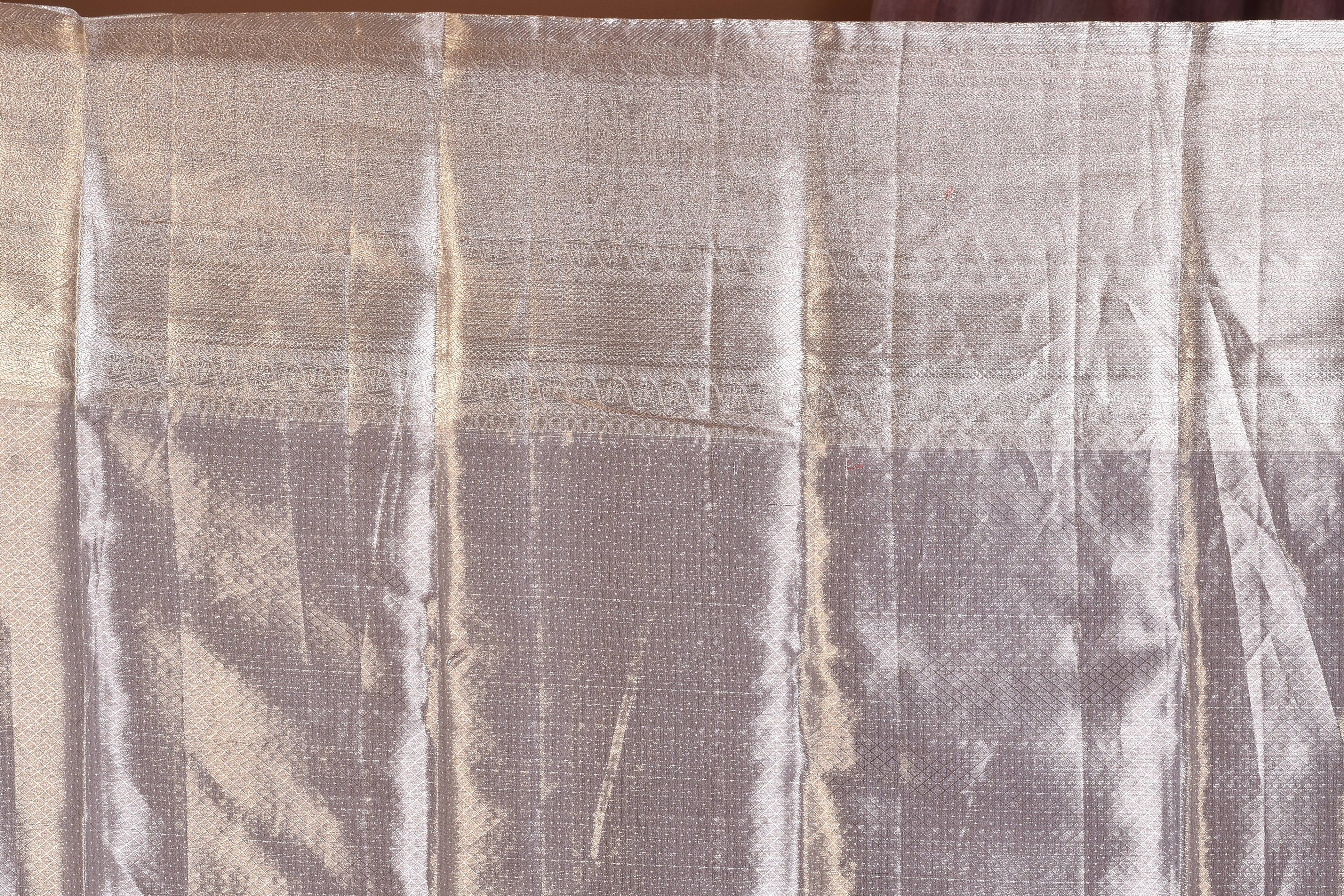 Grey Pure Kanjivaram Saree with Zari Work - Keya Seth Exclusive