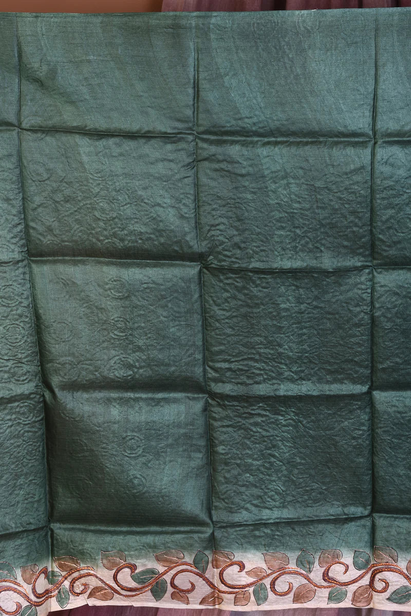 Light Green Pure Tussar Saree - Keya Seth Exclusive