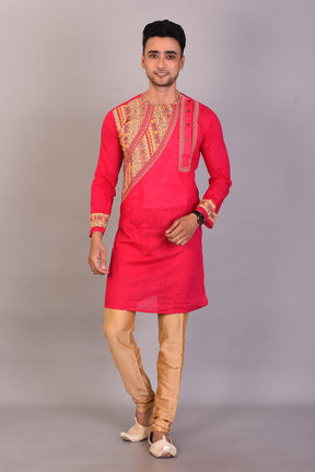 Long Rani Silk Kurta with Full Sleeves