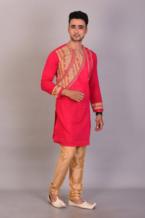 Long Rani Silk Kurta with Full Sleeves