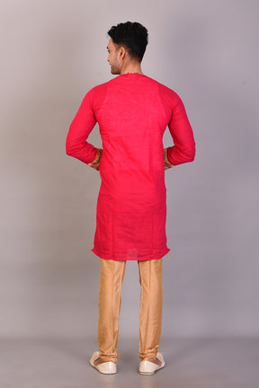 Long Rani Silk Kurta with Full Sleeves