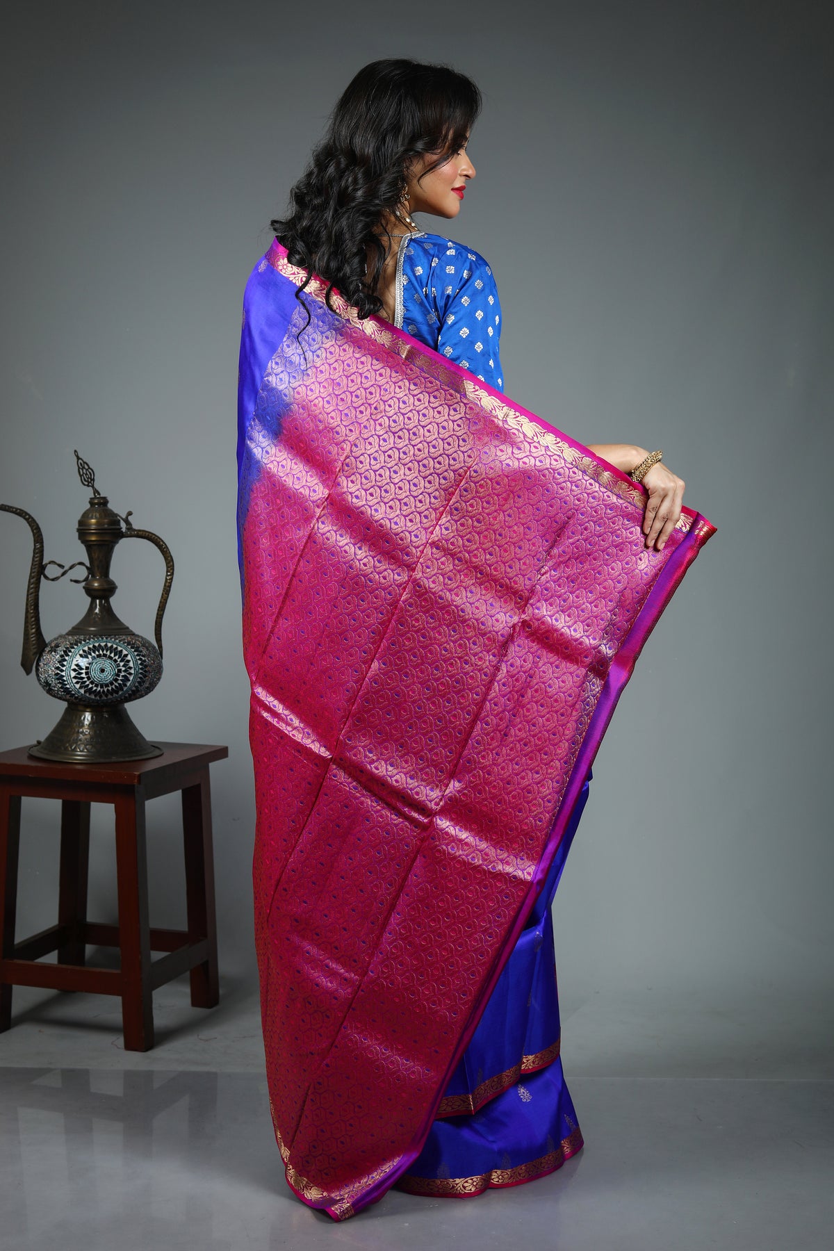 Royal Blue Pure Kanjivaram Silk Saree