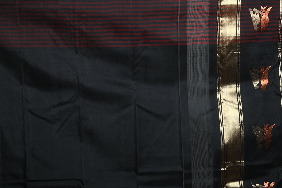 White Checkered Pure Kanjivaram Silk Saree