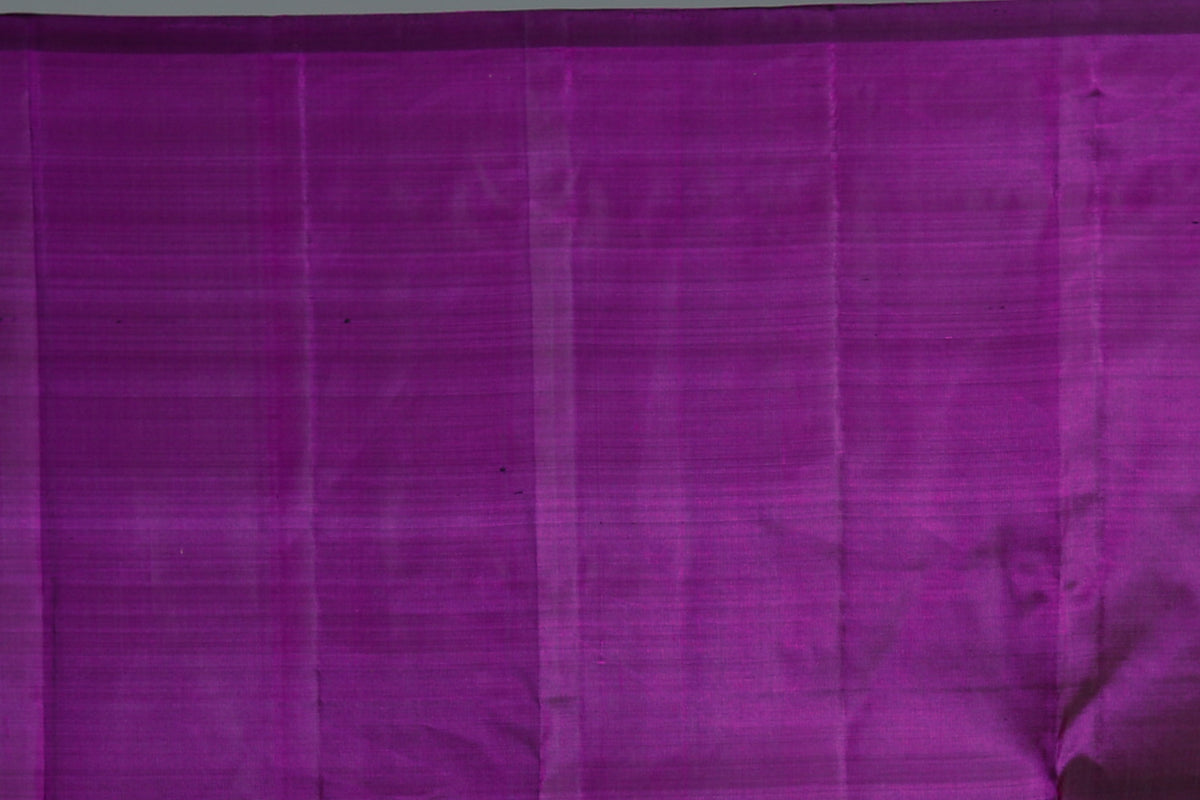 Purple Pure Checkered Kanjivaram Silk Saree