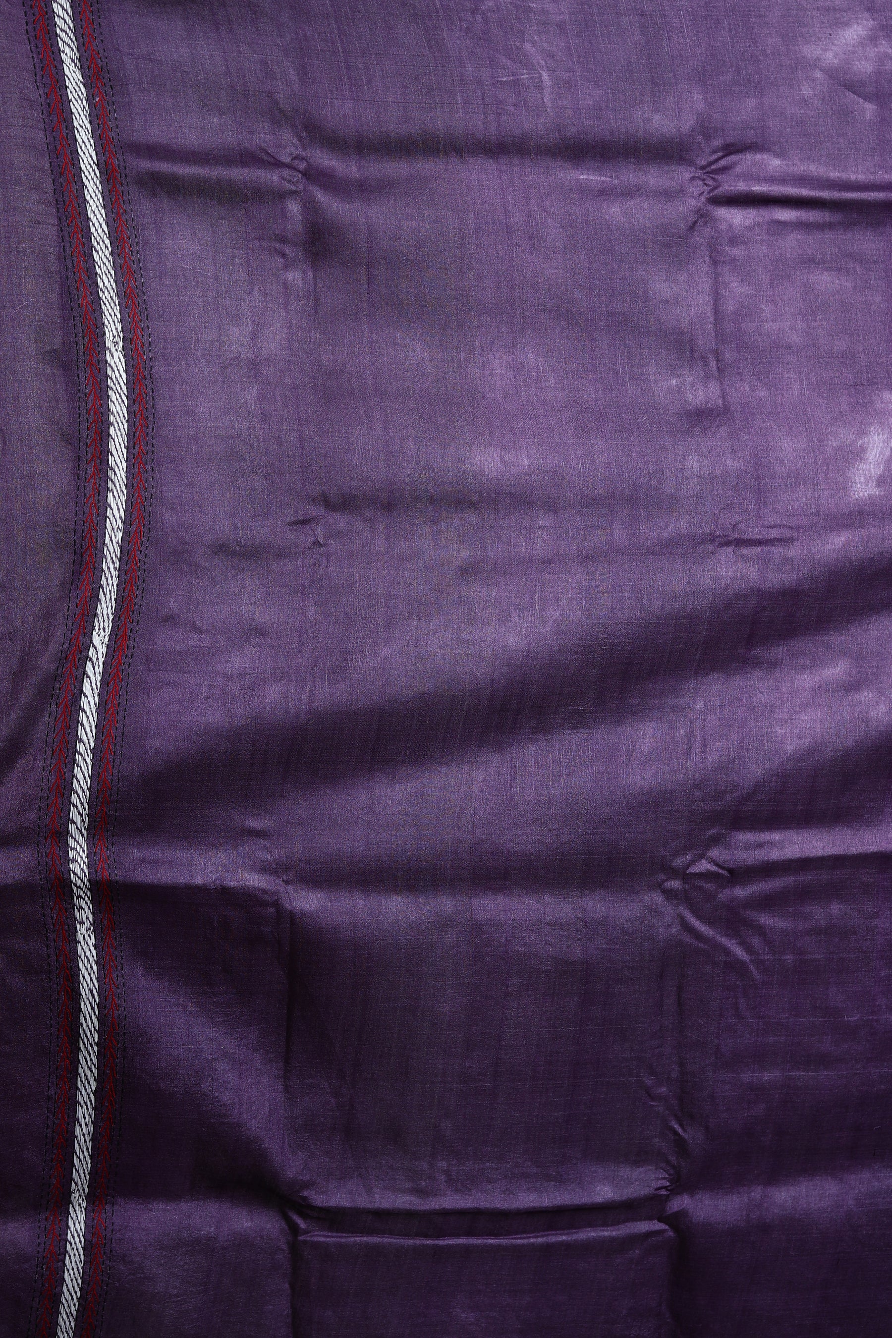 Purple Pure Kantha Stitch Saree