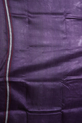 Purple Pure Kantha Stitch Saree