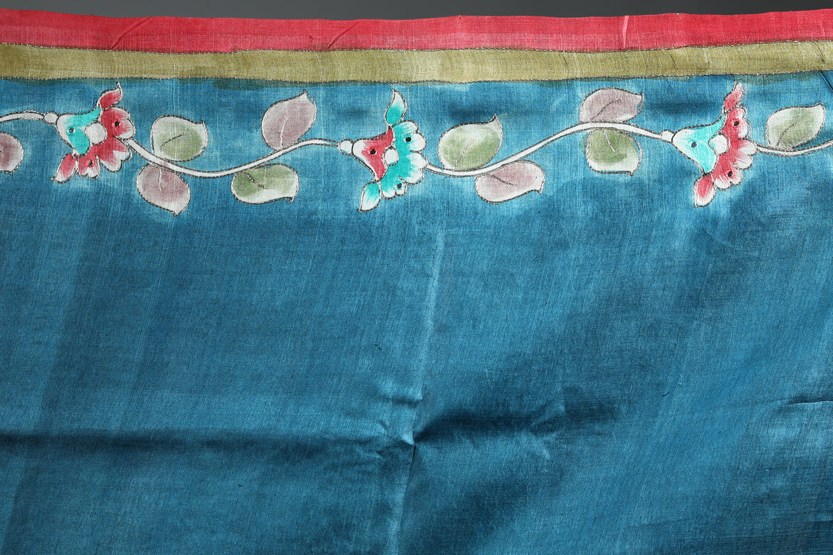Yellow Tussar Saree