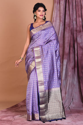 Lavender Blended Silk Saree with Golden Zari - Keya Seth Exclusive