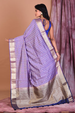 Lavender Blended Silk Saree with Golden Zari - Keya Seth Exclusive