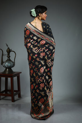 Black Viscose Saree